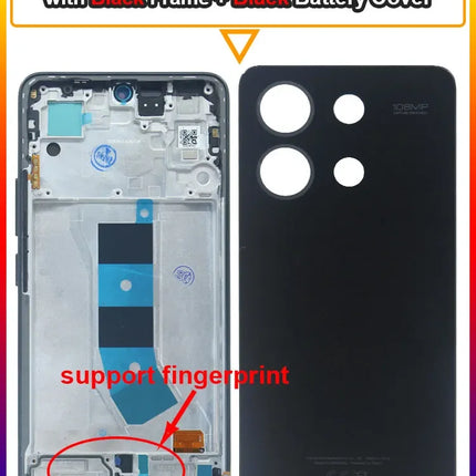 Testato AMOLED LCD per Xiaomi Redmi Note 13 4G 23129RAA4G Display LCD Touch Screen di ricambio con cornice per Redmi Note 13 4G