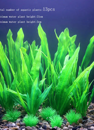 Artificial Aquarium Decor Plants Water Weeds Ornament Aquatic Fish Tank Simulation Grass Flower Decoration Accessories
