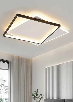 Lampada da soffitto a LED quadrata ultrasottile Luci da soggiorno creative Telecomando Camera da letto Studio Apparecchio Lustre Lampadari per decorazioni per la casa