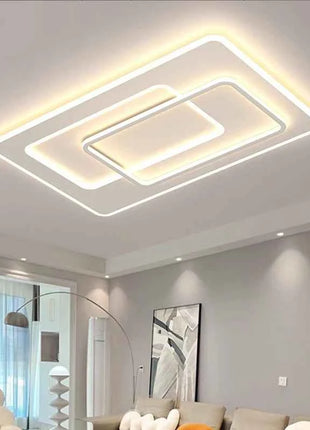 Lampada da soffitto moderna a LED Luci da soggiorno ultrasottili quadrate con telecomando Camera da letto Studio Sala da pranzo Decorazioni per la casa Apparecchio di illuminazione