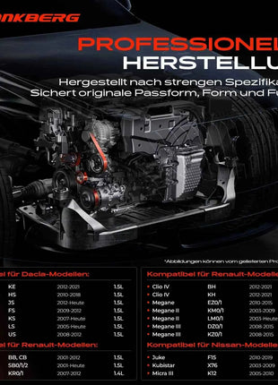 Tendicinghia Frankberg 1x per Dacia Dokker Duster Logan Renault Clio Kangoo Megane Nissan 8200048486 534014130