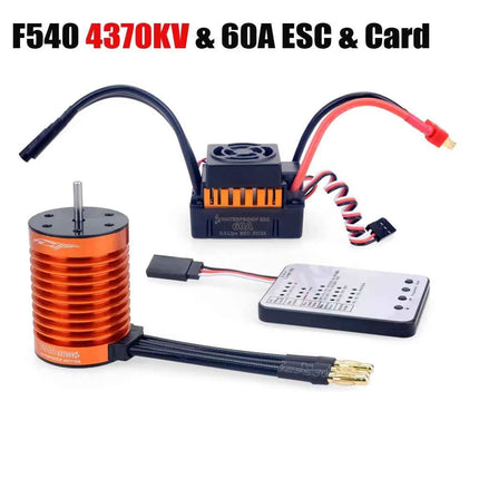 1:10 1:12 1:14 RC Part Waterproof F540 3300KV 4370KV Brushless Motor W/60A ESC for Wltoys 144001 124019 RC 124018 Truck Buggy