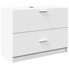 Mobile Sottolavabo Bagno in Legno Ingegnerizzato 78x37x59 cm - Bianco/Nero/Rovere/Grigio