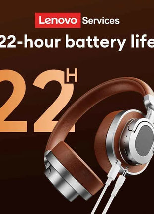 Lenovo LE602 Bluetooth 6.0 Over-Ear Headsets HiFi Stereo Sound Fashionable Music Earphones ENC HD Call Wireless Wired Headphones