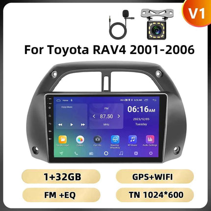 Podofo 8Core 2Din Car Stereo For Toyota RAV4 2001-2006 Multimedia Player WIFI 4G AI Voice BT Carplay Android Car Radio RDS