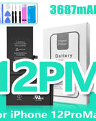 0 Cycle High Capacity Battery For iPhone 11 11Pro 12Pro 12 13 14 13Pro 14Pro Max Mini Phone Bateria + Free Tool Kit