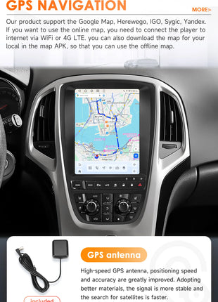 Hizpo CarPlay Android 9.7" GPS DSP - Opel Astra J / Buick Verano 2009-2015