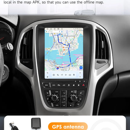 9.7" Hizpo CarPlay Android Car Radio for Opel Astra J Buick Verano 2009 - 2015 Tesla Style Screen GPS DSP 360CAM  Snapdragon6115