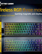 X68HE ATTACK SHARK Magnetic Gaming Keyboard Mechanical Wired for Pro Gaming 0.01mm Rapid Trigg 8000Hz SOCD/Rs 0.125ms 128K Rate