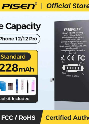 PISEN Phone Battery For iPhone 11 12 13 14 15 Mini Pro Max Plus SE2 SE3 Matches Original Capacity 0 Cycles Battery Replacement