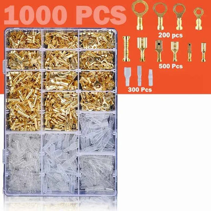 Male Female Wire Box Insulated Cable Macho Connector 2.8/6.3mm Electrical Crimp Terminals Termin Spade Connectors Assorted Kit