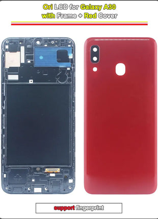 Display LCD AMOLED per Samsung Galaxy A30, Schermo Touch con Digitalizzatore, Assemblaggio Completo con Cornice per Samsung A30 A305F A305G