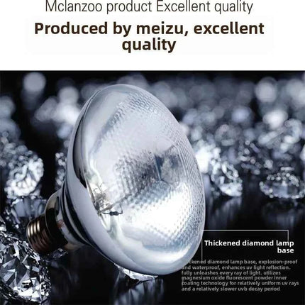 MCLANZOO All-in-One Reptile Sun Lamp | UVA, UVB & Heat in One | For Desert Tortoise & Bearded Dragon