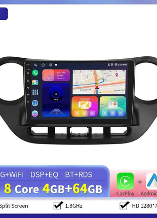 Camecho 6+128G Car Radio Wireless CarPlay Android Auto For Hyundai I10 2014-2017 Car Intelligent Systems GPS Stereo 4G WiFi RDS