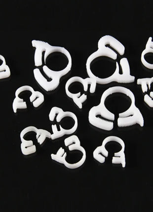 10 Pcs Hose Clamps 3.8 ~ 59mm Plastic Line Water Pipe Clip Strong Spring Clamp Fuel Air Hose Fitting Fixed Tool