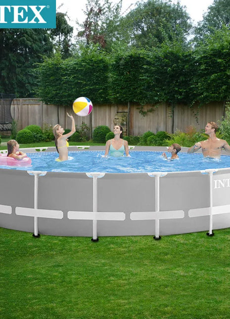 Piscina Rotonda Fuori Terra con Struttura Rinforzata per Bambini e Famiglie