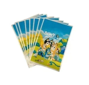 Set Decorativo per Feste a Tema Bluey e Bingo, con Stendibanner, Decorazioni per Torte, Bandierine, Palloncini, Piatti e Bicchieri