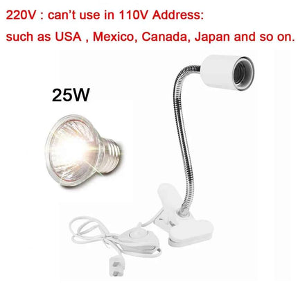 UVA+UVB 3.0 Reptile lamp Set with Clip-on Bulb Lamp Holder Turtle Basking UV Heating Lamp Kit Tortoises Light Lizards Lighting