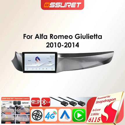 Car Radio for Alfa Romeo Giulietta 2010-2014 Car multimedia Player Android Auto Carplay Intelligent Systems GPS Navigation 4G BT