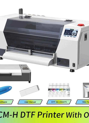 A3 Plus XP600 DTF Printer,Direct to Film,2X-Speed Compared to L1800,5" LED Multi-Function Display,Film Cutter,For Small Business
