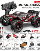 RC Car Brushless 4WD 9522PRO 85KM/H High Speed  Off-Road Drift Remote Control Car 1:16 Professional Racing Cars 9522 50KM/H