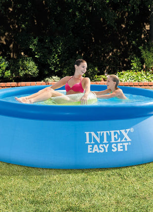 Piscina Gonfiabile per Famiglie Intex 28106 da Esterno 244x61cm, Piscina per Bambini con Bordo Rialzato da 8 Pollici