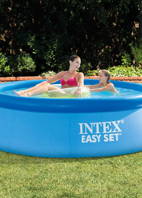 Piscina Gonfiabile per Famiglie Intex 28106 da Esterno 244x61cm, Piscina per Bambini con Bordo Rialzato da 8 Pollici