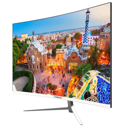 FYHXele 27inch Curved Monitor 1K FHD 75hz VA Panel 2ms Response Adaptive-Sync For Gaming Monitor LED PC Desktop With HDMI/DP