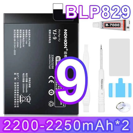 NOHON Replacement Battery for OnePlus 7T 8T 9RT 10T 12 11 9 8 7 6T 6 5T 5 7TPro Phone Batteries BLP801 BLP685 BLP745 BLP743