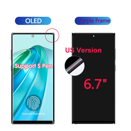NUOVO AMOLED Per Samsung Galaxy S22 Ultra 5G Display LCD Display LCD Touch Screen Digitizer Assembly Per Samsung S22 Ultra Schermo