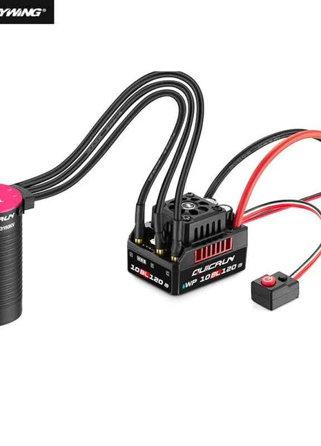 HobbyWing QuicRun WP 10BL120 G2 120A Waterproof Sensorless Brushless ESC Speed Controller 3652 3660 G2 Motor for 1/10 RC Cars