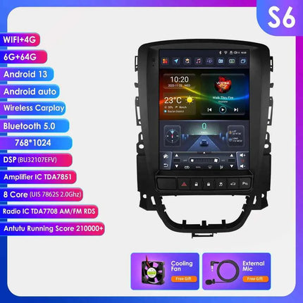 9.7" Hizpo CarPlay Android Car Radio for Opel Astra J Buick Verano 2009 - 2015 Tesla Style Screen GPS DSP 360CAM  Snapdragon6115