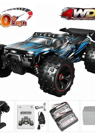 1:16 85KM/H Or 50KM/H 4WD RC Car With LED Remote Control Cars High Speed Drift Monster 4x4 Truck for Kids vs Wltoys 124017 Toys