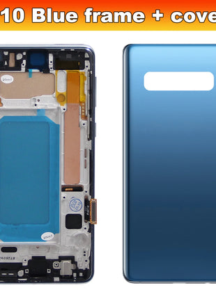 TFT con cornice per Samsung S10 Plus S10 + G975F Display LCD Touch Screen digitale per Samsung S10 G973F Parti di ricambio per schermo