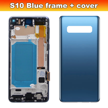 TFT con cornice per Samsung S10 Plus S10 + G975F Display LCD Touch Screen digitale per Samsung S10 G973F Parti di ricambio per schermo