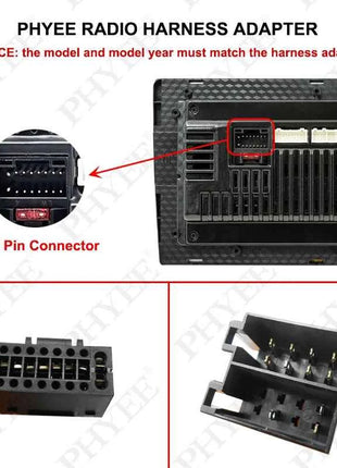 10 pezzi adattatore per cablaggio a 16 Pin connettore ISO connettore 16 P accessori elettronici per Auto cavo 12V per autoradio Android 2 Din