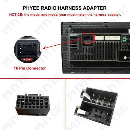 10 pezzi adattatore per cablaggio a 16 Pin connettore ISO connettore 16 P accessori elettronici per Auto cavo 12V per autoradio Android 2 Din