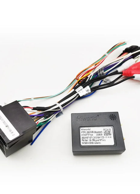 Decodificatore bus CAN Mini-ISO Harness, ritenzione SWC RCA P&P 16 pin Android, per Fiat 500 2007-2015, Panda 169 Doblo 263, Punto Ducato