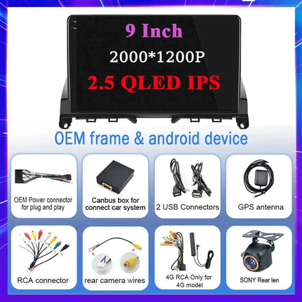 Android 15 For Mercedes Benz C Class 3 C220 C180 W204 S204 2006-2011 Car Auto Carplay Radio Stereo Receiver Multimedia Screen