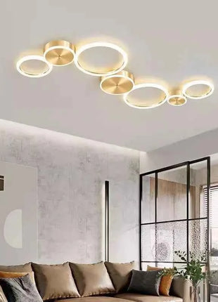 Plafoniera moderna a LED ad anello creativo per la casa, soggiorno, dimmerazione remota, camera da letto, lampadario a soffitto, apparecchio di illuminazione per interni