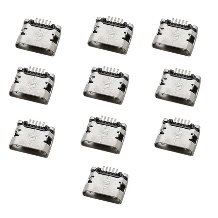 10 Pezzi Connettore Micro USB 5 Pin, Porta di Ricarica SMD SMT per Telefoni Android, Presa Dati e Ricarica, Adattatore per Riparazioni Fai-da-Te
