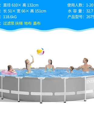 Piscina Rotonda Intex con Struttura Rinforzata per Bambini, Famiglie, Adulti e Neonati, Ideale anche come Laghetto per Pesci