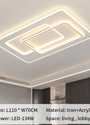 Lampada da soffitto moderna a LED Luci da soggiorno ultrasottili quadrate con telecomando Camera da letto Studio Sala da pranzo Decorazioni per la casa Apparecchio di illuminazione