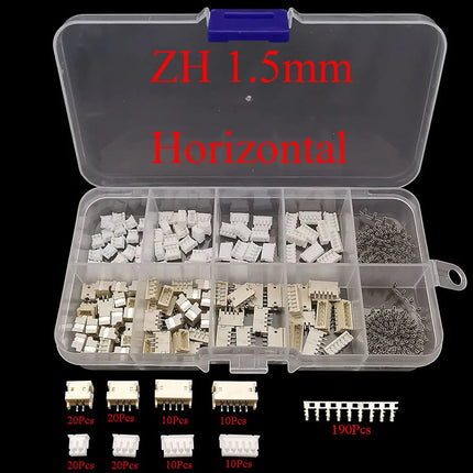 1 scatola SH 1.0/JST 1.25/ZH 1.5/PH 2.0/XH 2.54 Spina maschio Presa femmina Kit terminale alloggiamento Connettore intestazione pin orizzontale verticale