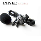 Kit vivavoce Bluetooth per auto Microfono esterno lungo 2,5 metri Microfono audio mono portatile Cavo intrecciato Clip-on Spina Aux da 3,5 mm