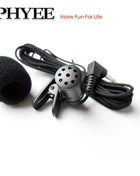 Kit vivavoce Bluetooth per auto Microfono esterno lungo 2,5 metri Microfono audio mono portatile Cavo intrecciato Clip-on Spina Aux da 3,5 mm