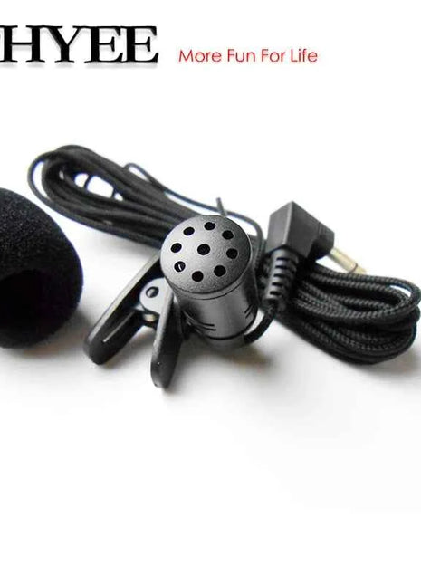 Kit vivavoce Bluetooth per auto Microfono esterno lungo 2,5 metri Microfono audio mono portatile Cavo intrecciato Clip-on Spina Aux da 3,5 mm