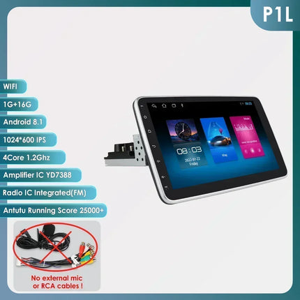 Hizpo 10.1" Universal CarPlay Android Auto Radio For VW Volkswagen Fiat Renault Nissan Hyundai 4G Car Multimedia Autoradio 1 Din