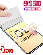 5Pcs Full Glue Hydrogel Film For Realme V23 Q5i 240W Pro Screen Protector For Realme 11 11X 12 4G 5G V50 V50S 50 5G Narzo 60x