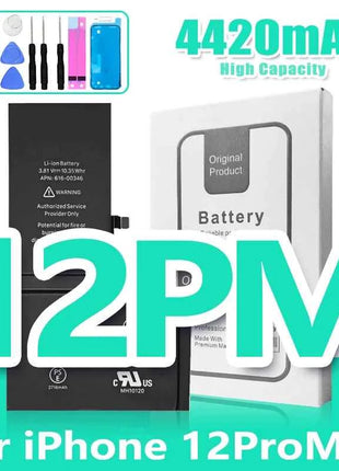 0 Cycle High Capacity Battery For iPhone 11 11Pro 12Pro 12 13 14 13Pro 14Pro Max Mini Phone Bateria + Free Tool Kit